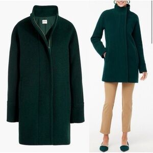 NWT! J. Crew size 6 Dark Forest Green City Coat sold out